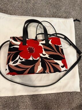 Kate Spade New York Washington Multicolor Canvas Floral Satchel Tote Bag